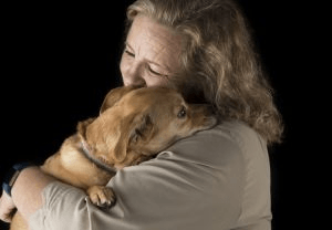 Ahimsa House Lady with Dog